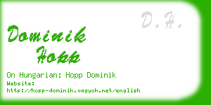 dominik hopp business card